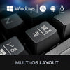 Adesso - EasyTouch 610 Compact Wired Mechanical Keyboard with Co-Pilot Shortcut, Black - - Mounts For Less