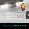 Adesso - Wired USB-C Keyboard with Co-Pilot Shortcut, USB-A, USB-C and 3.5mm Jack, Grey - - Mounts For Less