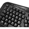 Adesso - Wireless Ergonomic Keyboard and Mouse Set, French-Canadian, Black - - Mounts For Less