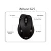 Adesso - Wireless Laser Mouse, Ergonomic, Adjustable DPI, Black - - Mounts For Less
