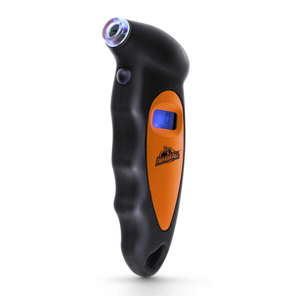 ArmorAll - Digital Tire Gauge with LCD Display, For Cars, Bikes & More, Black - - Mounts For Less