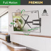 Barkan - Full Motion Wall TV Mount, For Flat or Curved Screens from 13" to 65", Maximum 36kg - - Mounts For Less