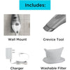 Black + Decker - Wireless Hand Vacuum Cleaner with Washable Filter and Wall Charger, White - - Mounts For Less
