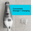 Black + Decker - Wireless Hand Vacuum Cleaner with Washable Filter and Wall Charger, White - - Mounts For Less