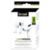 Boost - Wireless In-Ear Headphones with Touch Controls and Charging Case, White - - Mounts For Less