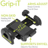 Bracketron - Universal Grip-it Phone Holder for Car Windshield, Black - - Mounts For Less
