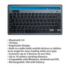 CJ Tech - Slim Wireless Bluetooth Keyboard for Phone or Tablet, Black - - Mounts For Less