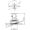 Ceiling projector mount black 5.5" max 33 lbs - - Mounts For Less