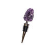 Chantal Lacroix - Amethyst “Energy” Wine Stopper in Stainless Steel - - Mounts For Less