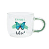 Chantal Lacroix - “Esprit Libre” Glass Cup, 350ml Capacity, Butterfly - - Mounts For Less