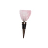 Chantal Lacroix - “Happiness” Rose Quartz Wine Stopper in Stainless Steel - - Mounts For Less