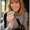 Chantal Lacroix - “Intuition” Fluorite Wine Stopper in Stainless Steel - - Mounts For Less