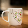 Chantal Lacroix - “Mom” Coffee Cup and Stainless Steel Bracelet Duo - - Mounts For Less