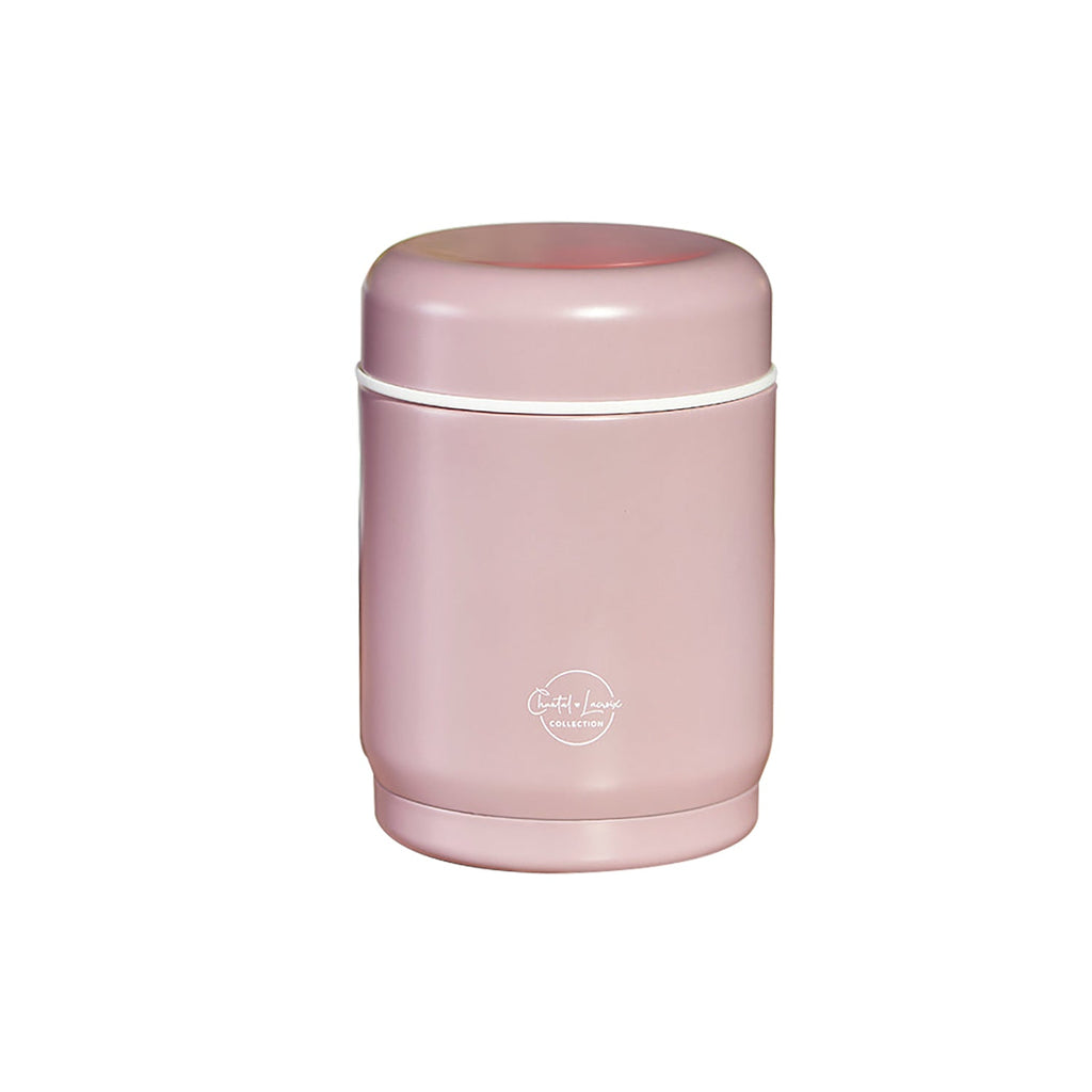 Chantal Lacroix - Stainless Steel Thermos, 12oz Capacity, Antique Pink - - Mounts For Less