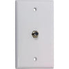 Coaxial Wallplate White F/F connectors. - - Mounts For Less