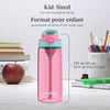 Contigo - Children's Water Bottle, Leak-Proof Lid, 591ml Capacity, Pink - - Mounts For Less