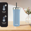 Contigo - Insulated Stainless Steel Tumbler with Leak Proof Lid and Straw, 946ml Capacity, Blue - - Mounts For Less