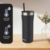 Contigo - Insulated Stainless Steel Tumbler with Splash-Proof Lid and Straw, 946ml Capacity, Black - - Mounts For Less