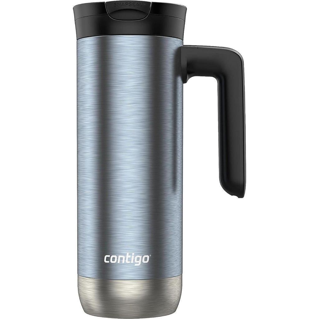 Contigo - Stainless Steel Travel Mug, Insulated, SnapSeal System, 20oz Capacity, Blue - - Mounts For Less