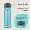 Contigo - Water Bottle with Leak-Proof and Locking Lid, BPA Free, 709ml Capacity, Aqua - - Mounts For Less