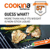 Cookina - Reusable Grilling Mat for BBQ, Non-Stick, Easy to Clean, Black - - Mounts For Less