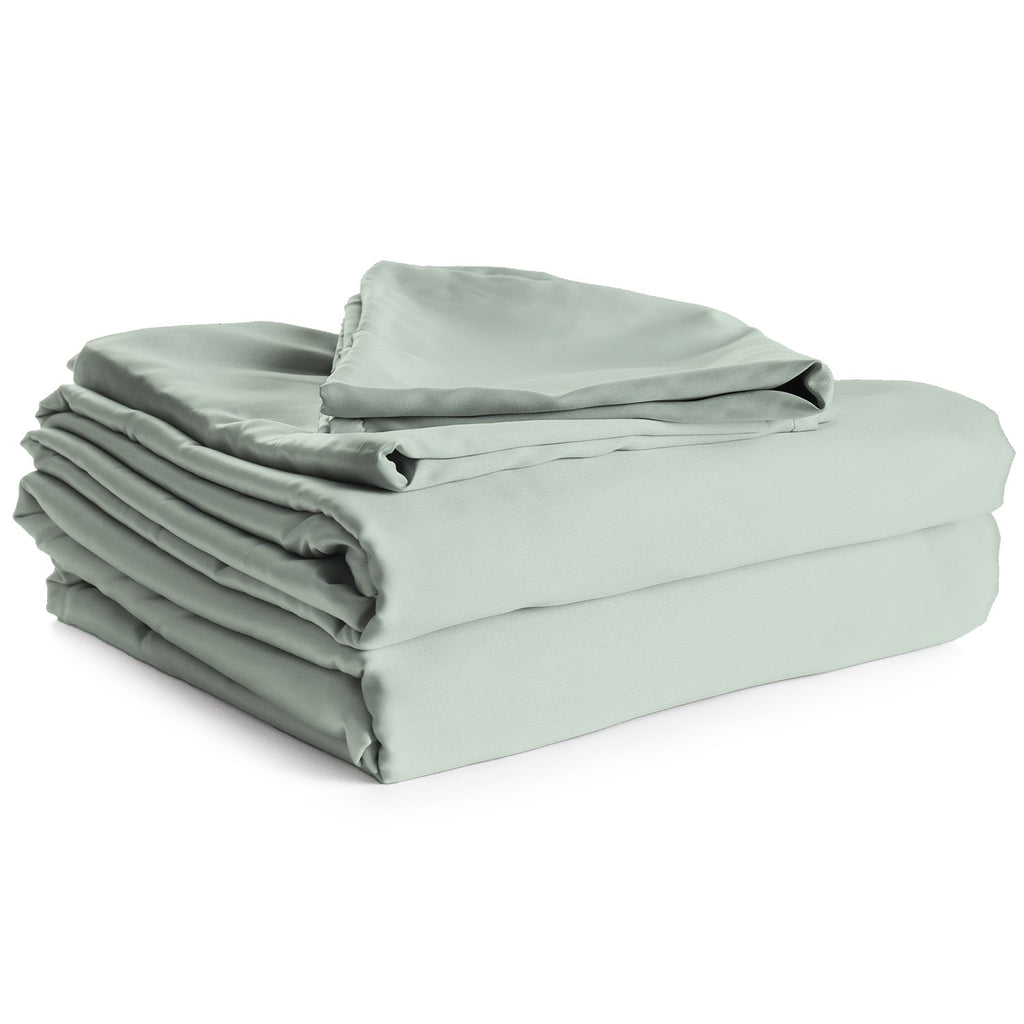 Cotton House - 100% Cotton Sheet Set, 450 Thread Count, Queen Size, Green - - Mounts For Less
