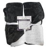 Cotton House - Flannel Sherpa Blanket, Soft and Luxurious, Queen/King Size, Dark Gray - - Mounts For Less