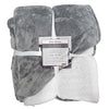 Cotton House - Flannel Sherpa Blanket, Soft and Luxurious, Queen/King Size, Light Gray - - Mounts For Less