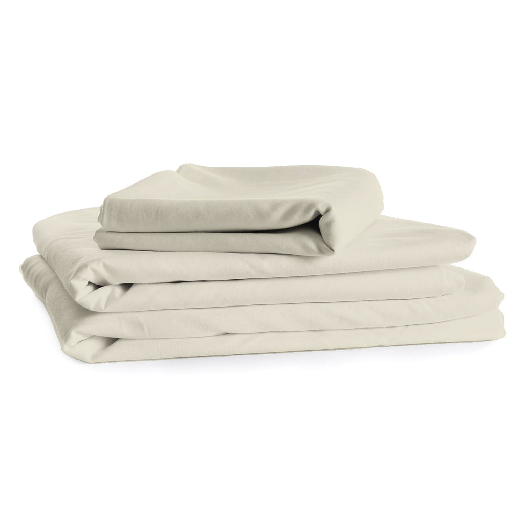 Cotton House - Microfiber Sheet Set, Wrinkle Free, Queen Size, Ivory - - Mounts For Less