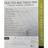 Cotton House - Quilted Mattress Cover, Waterproof and Hypoallergenic, Twin Size, White - - Mounts For Less