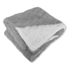 Cotton House - Ultra-Soft Faux Fur Sherpa Blanket, Twin Size, Light Grey - - Mounts For Less