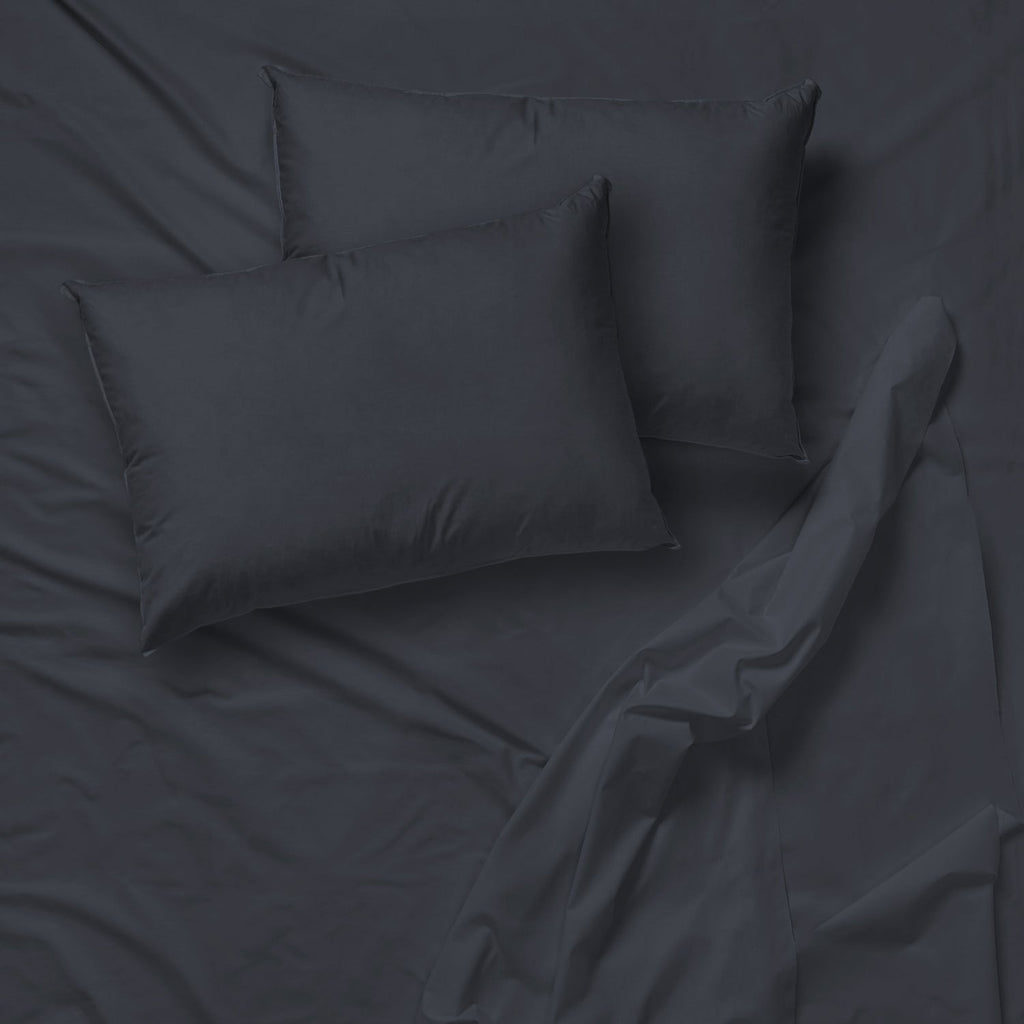 Cotton House - Wrinkle-Free Microfiber Sheet Set, King Size, Dark Grey - - Mounts For Less
