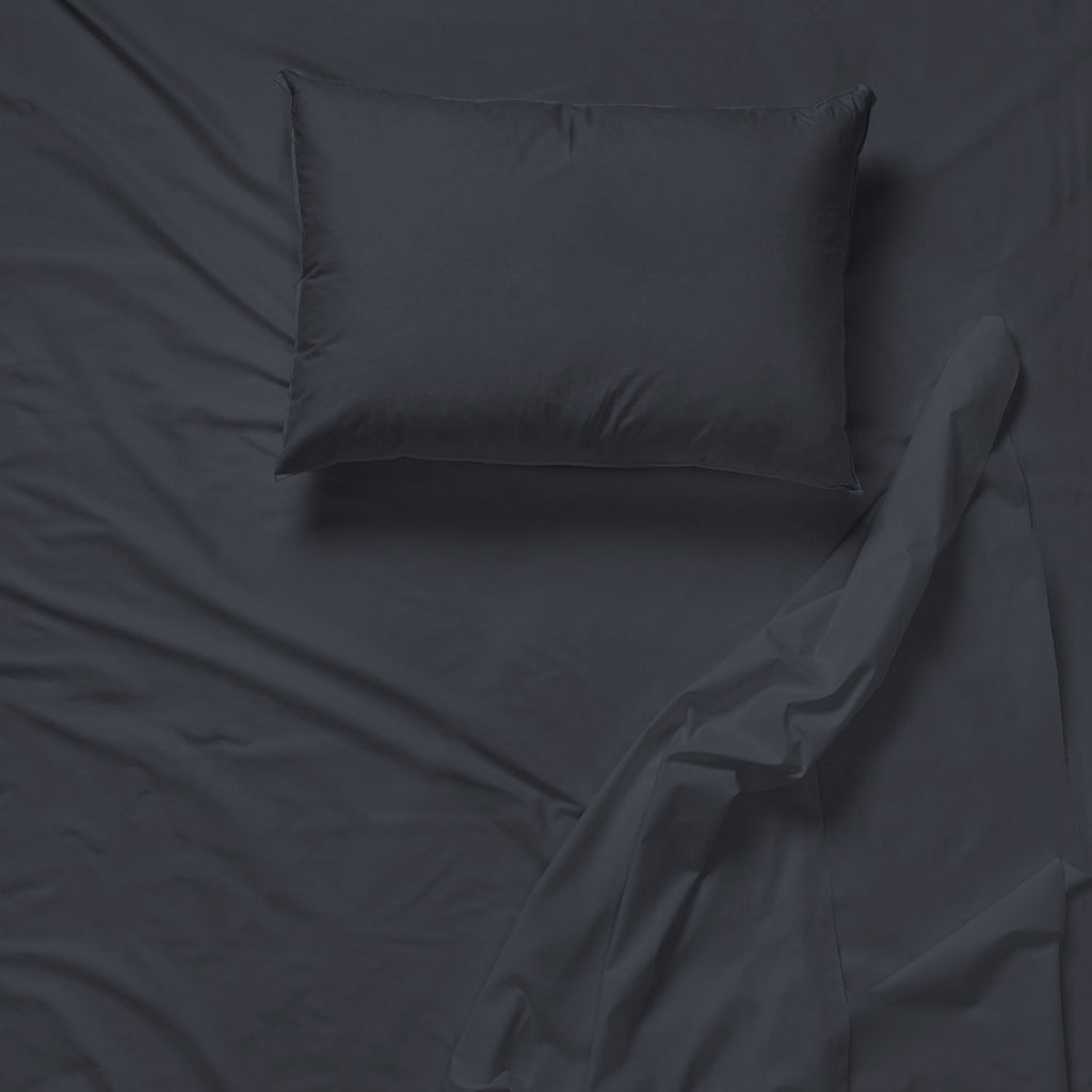 Cotton House - Wrinkle-Free Microfiber Sheet Set, Twin Size, Dark Grey - - Mounts For Less