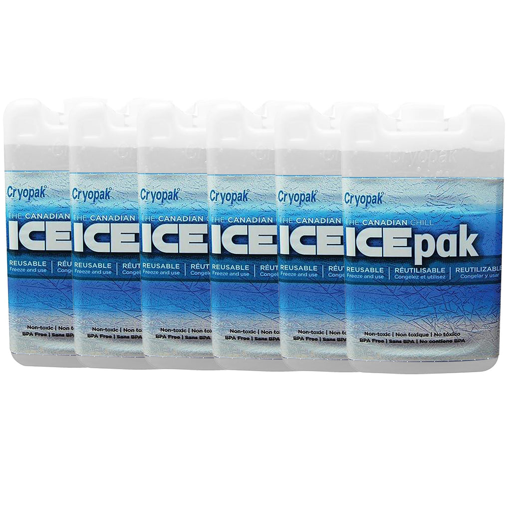 Cryopak - Pack of 6 Reusable IcePak, Non-Toxic, White - - Mounts For Less