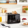 Cuisinart - 4-Slice Toaster, Wide Slots, 7 Shades Settings, Black - - Mounts For Less