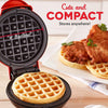 DASH - Mini Waffle Maker for Individual Waffles, 4" Diameter, Non-Stick Surface, Red - - Mounts For Less