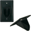 DataComm Pass-thru Wallplate for any cables SINGLE black INT - - Mounts For Less