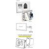 DataComm Recessed Low Voltage Media Plate with power outlet - White - - Mounts For Less