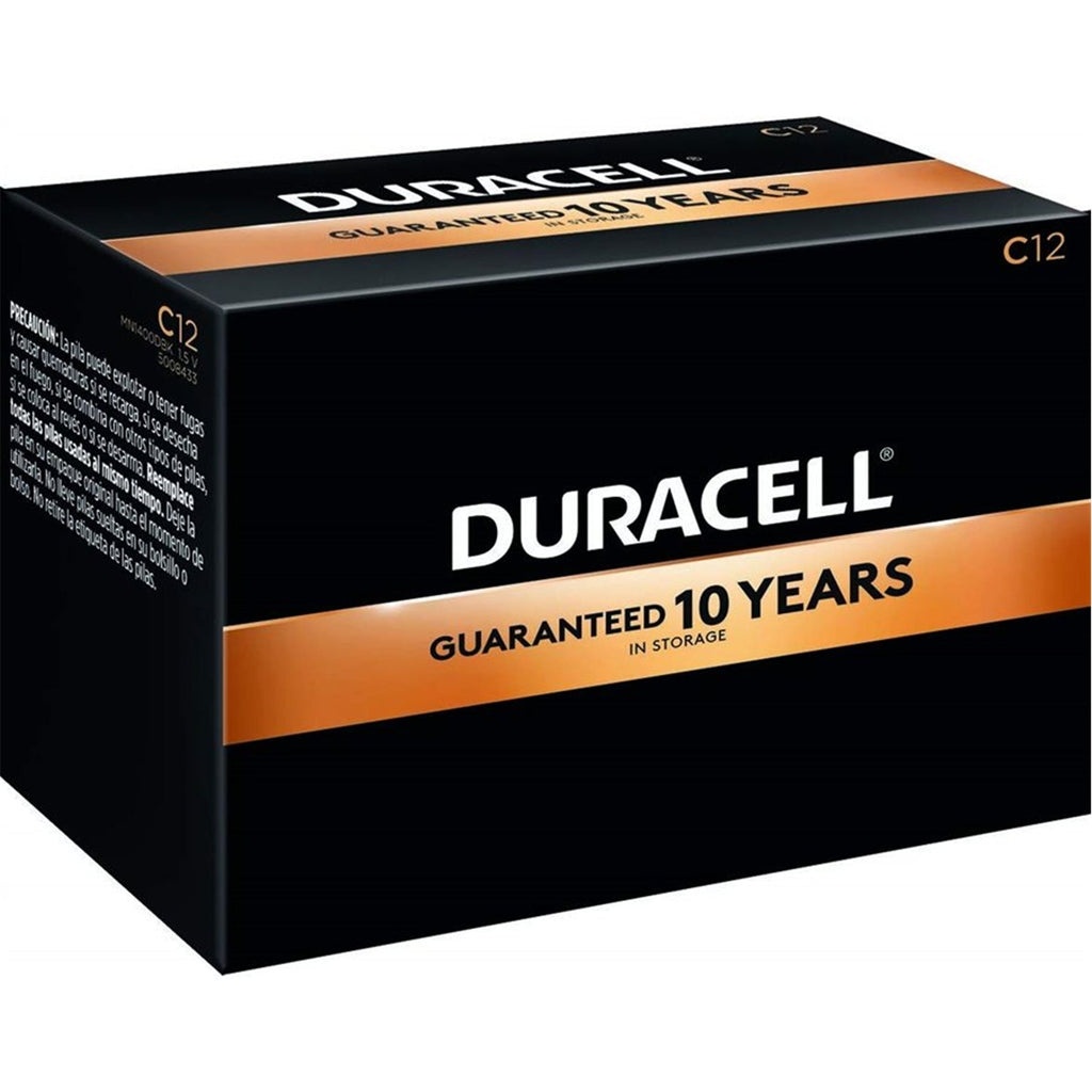 Duracell CopperTop - 12 Pack Alkaline C Batteries, Long Lasting Power - - Mounts For Less