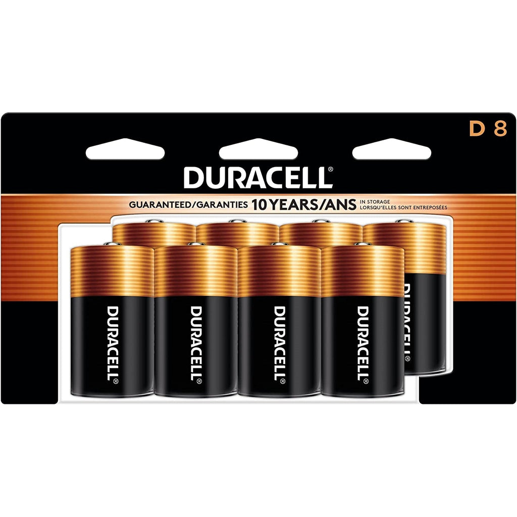 Duracell CopperTop - 8 Pack Alkaline D Batteries, Long Lasting Power - - Mounts For Less