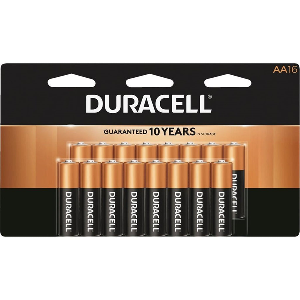 Duracell CopperTop - AA Alkaline Batteries, Long Lasting Power, 16 Pack - - Mounts For Less