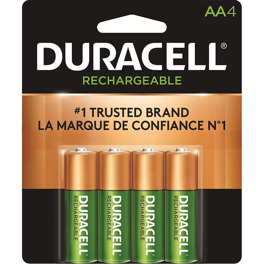 Duracell - Pack of 4 AA Rechargeable Batteries Precharged, Long Lasting - - Mounts For Less