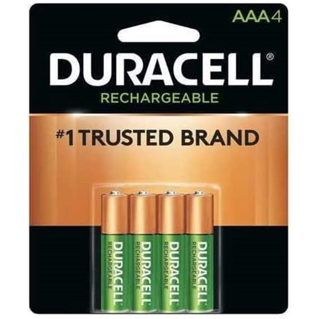 Duracell - Pack of 4 AAA Rechargeable Batteries Precharged, Long Lasting - - Mounts For Less