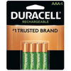 Duracell - Pack of 4 AAA Rechargeable Batteries Precharged, Long Lasting - - Mounts For Less