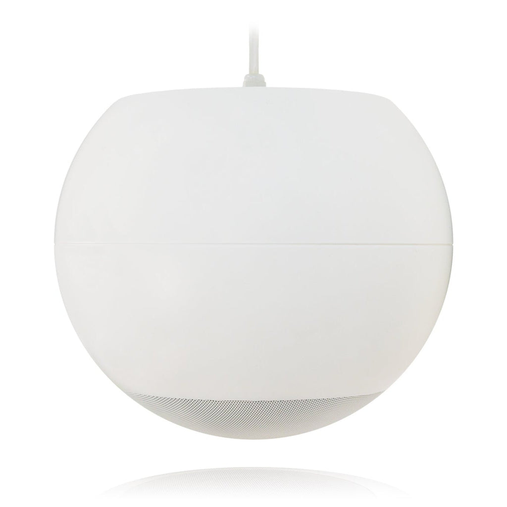 Ecler Spherical Pendant Ceiling Speaker 6.5 inches 160 Watts 8 Ohms or 70v/100v White - - Mounts For Less