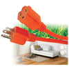 Elink - 1 Outlet Outdoor Electrical Extension Cord, 25 Feet Length, Orange - - Mounts For Less