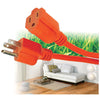 Elink - 1 Outlet Outdoor Electrical Extension Cord, 50 Feet Length, Orange - - Mounts For Less