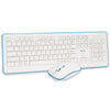 Elink KBR630 - Wireless Keyboard and Mouse Set, Rechargeable, 2.4GHz, White - - Mounts For Less