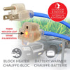 Elink - Outdoor Extension Cord with Power Indicator Light, 25 Feet Length, Blue - - Mounts For Less