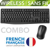 Elink - Wireless French Keyboard and Mouse Set, 104 + 12 Keys, Black - KB801F - - Mounts For Less
